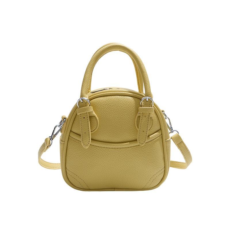 Hand-held Bowling Bag Women's New Fashion Simple Casual Portable Shell Bag Shoulder Messenger Bag