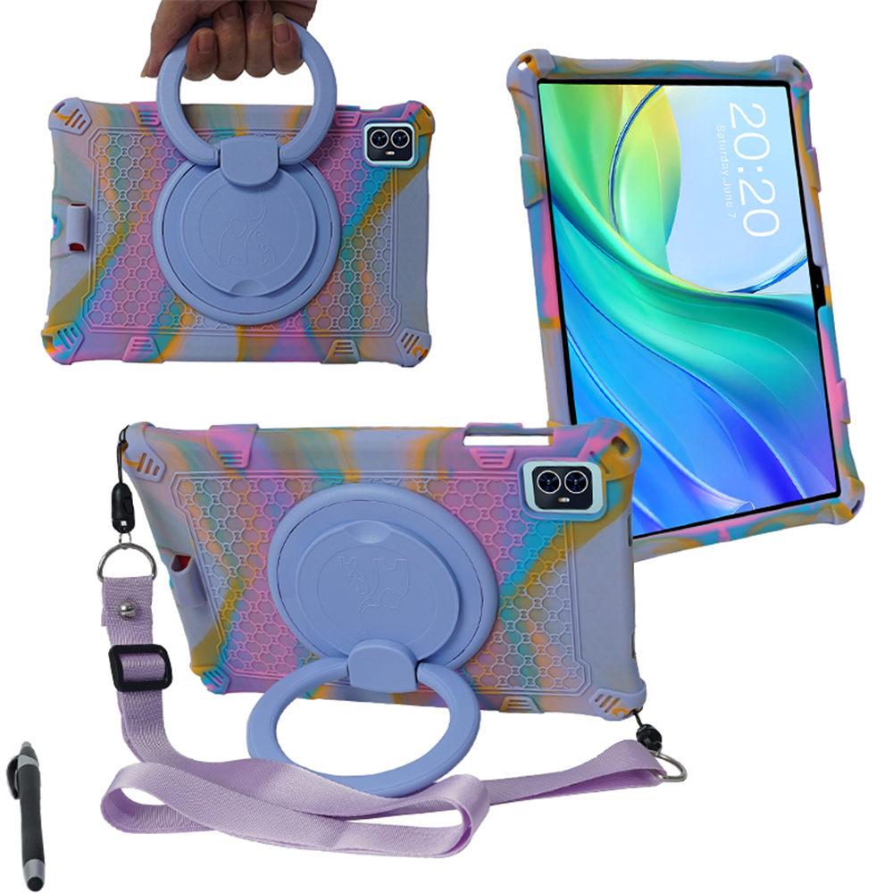 Вращающийся на 360 градусов чехол-подставка для Teclast M50HD M50Pro 10,1 дюйма, мягкий силиконовый чехол для планшета M50HD для детей, Funda с ремешком и держателем для стилуса