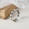 Женское кольцо с регулируемым отверстием в стиле ретро, ​​элегантное серебряное кольцо в подарок, неаллергическое маленькое кольцо с сердечком на палец, модные украшения