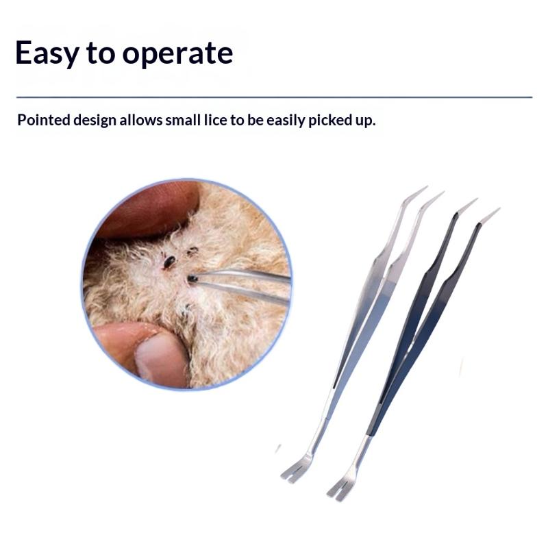Ergonomic 2 In 1 Tick Remover Tool for Stress-Free Tick Removal on Humans and Furry Friends