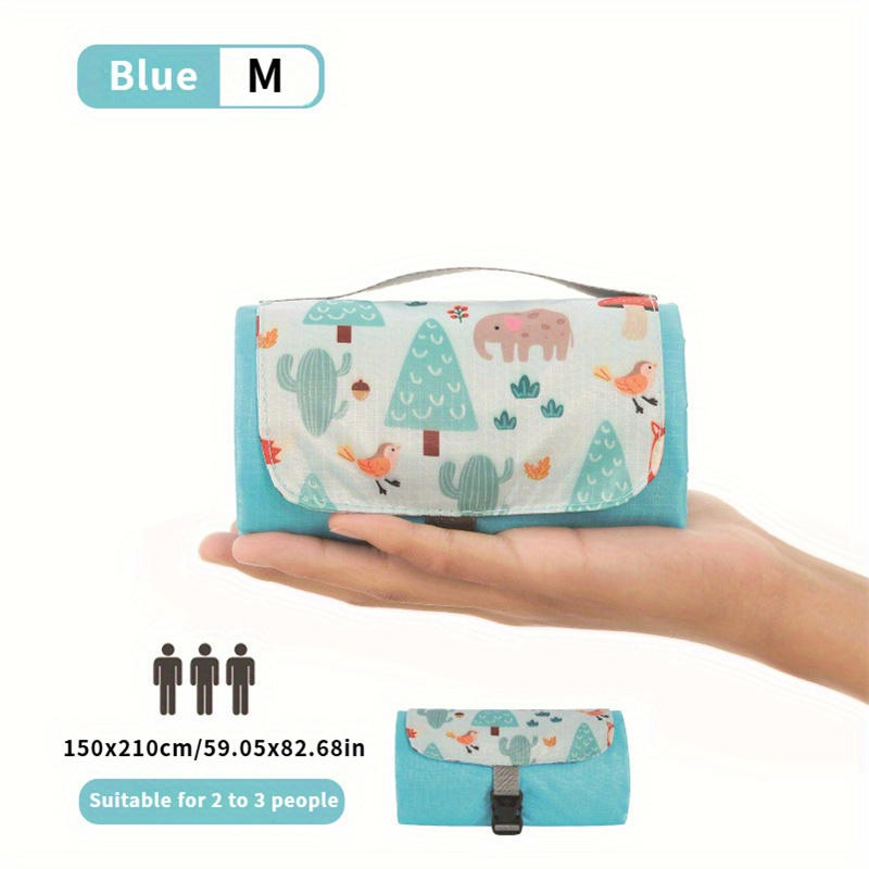 1 шт. Очень большой плед для пикника, складной уличный плед, коврик для пикника, подходит для ползания в помещении, парка, пляжа, кемпинга, пеших прогулок, дорожный плед