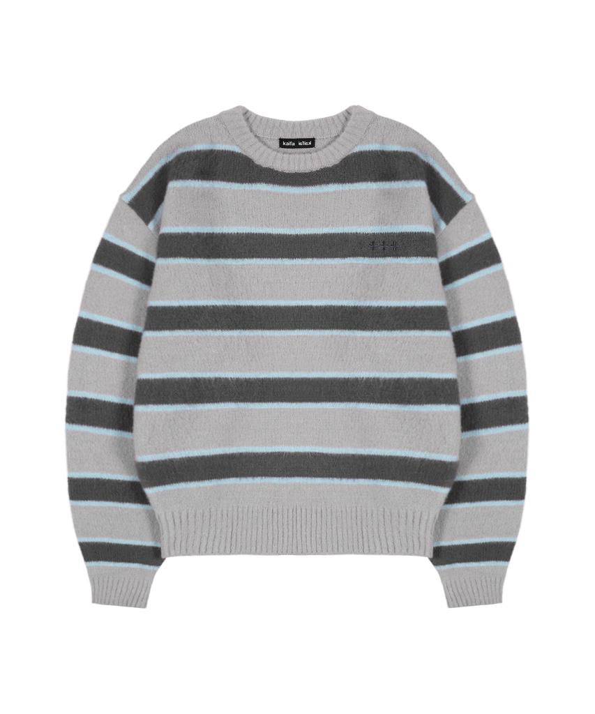 KAIFAI Kush Stripe Knit (Gray) K25Zb169