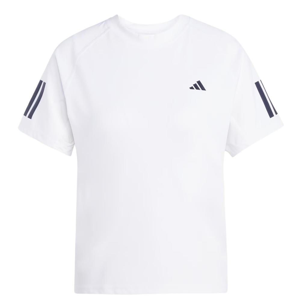 Adidas Logo Letter Round Neck Pullover Short Sleeve Vintage Sports American T-Shirt Women Tops White JN7094
