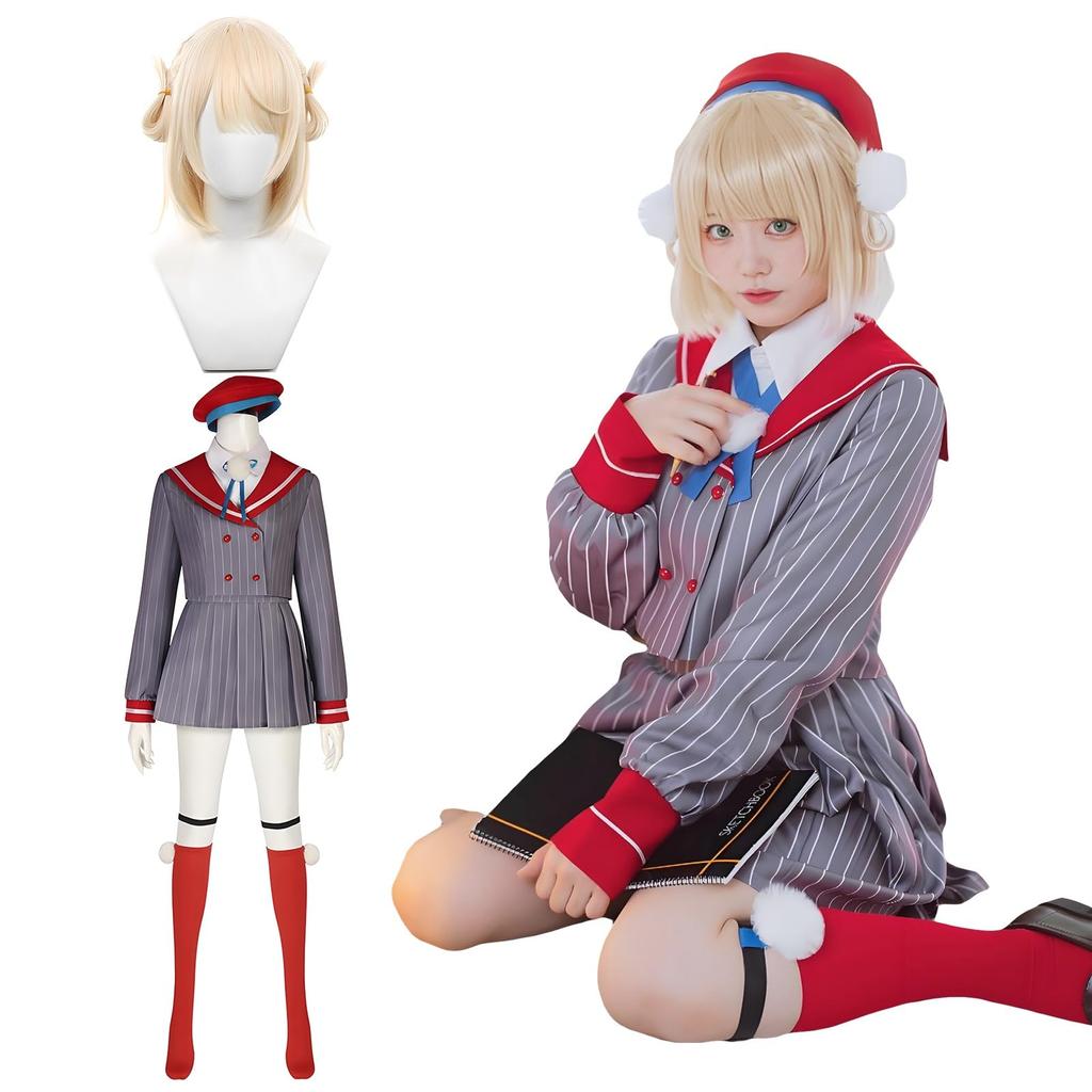 Shigure Ui Cosplay Costume with Adult School Stage Outfit Ui Cosplay with Size [Excellent Quality] Wig, Uniform, VTuber, Costume, Festival, Event,