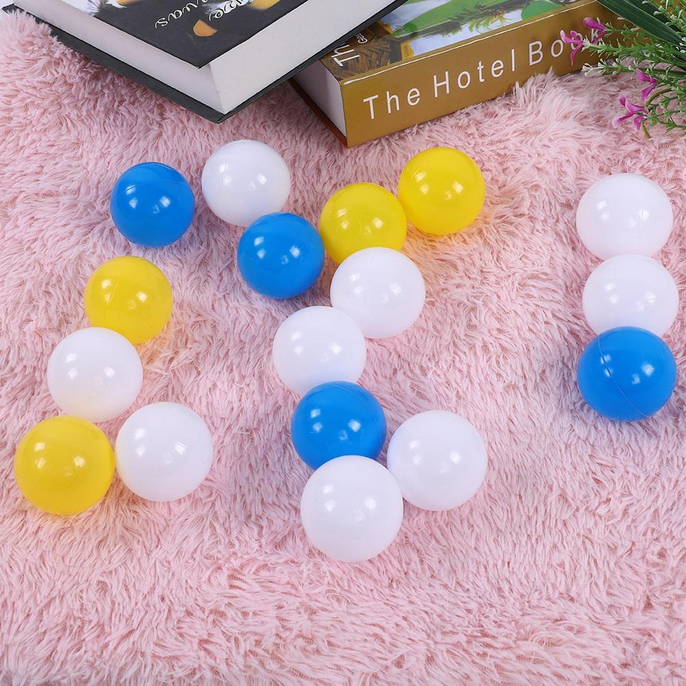 100 шт. белые, синие и желтые мягкие пластиковые многоразовые шарики для игр в океане, детские игрушки для детей