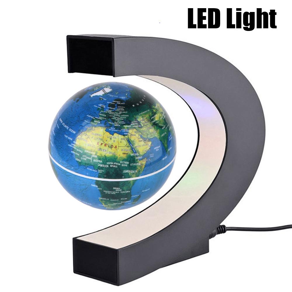 Birthday Gifts Novelty Ball Light Electronic Antigravity Lamp Floating Home Decoration Magnetic Levitation Globe LED World Map