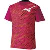 Mizuno Tennis Practice RB Short Pink X Size Size S T-Shirt, Mark, Sleeve, Moisture-Wicking, Quick-Drying, White, 62JA1Z14,