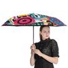 1 Pack Automatic Umbrella Featuring Water Repellency And Stable Ribs For Outdoor Travel With Graffiti Inspired Feel