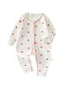 HAYAHARU Baby Girls Romper Long Sleeve Coverall Cotton Newborn Clothes Open Front Underwear Girls Pajamas Cute Baby Clothes Baby Shower Gift 100%