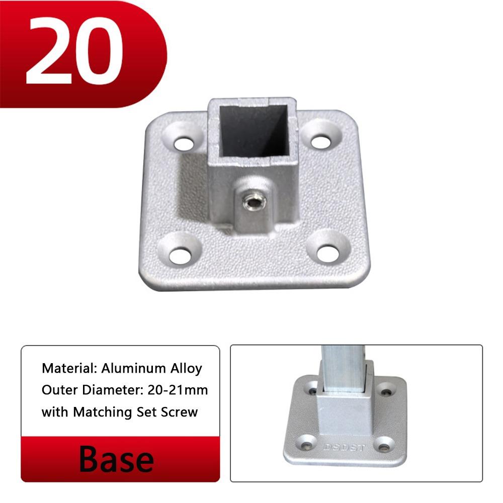 20x20mm Square Tube 25x25mm Aluminum Alloy Aluminum Alloy Elbow Fixed Pipe Clamp Connector Accessories Pipe Fixed Joint