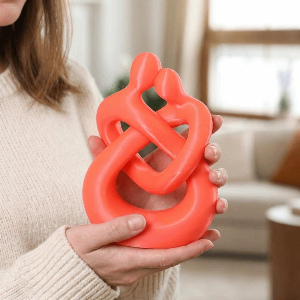 Abstract Design 3D Printed Figure Romantic Couple Embracing Sculpture Home Decoration