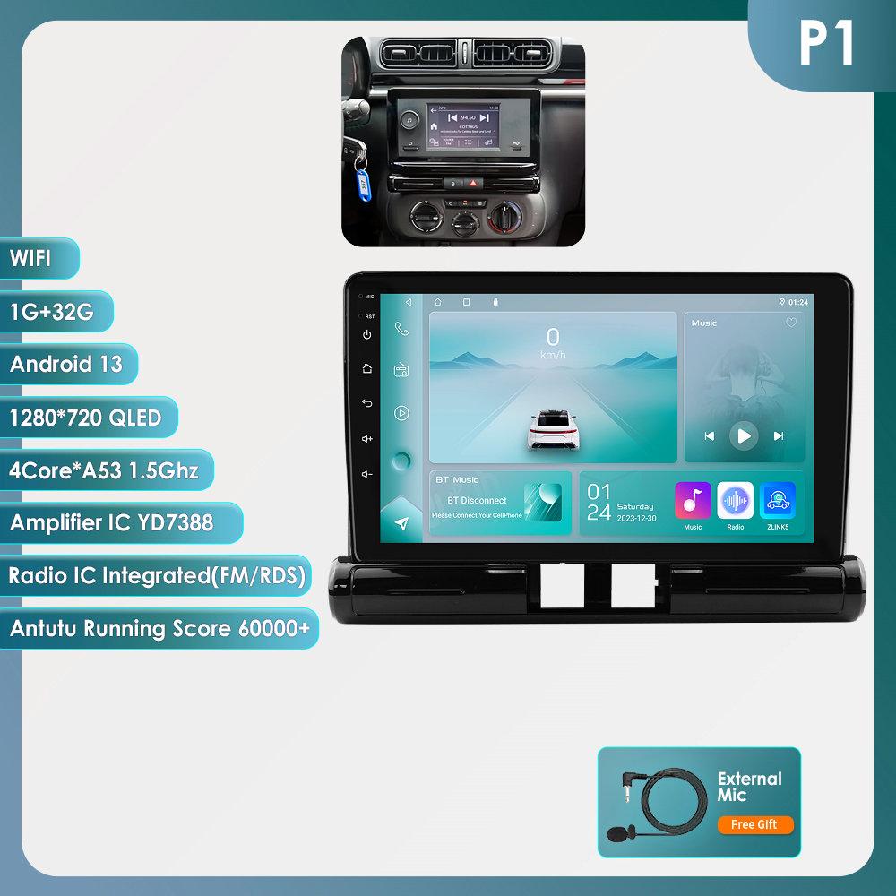 Hizpo 4G Carplay Android Auto Car Radio для Citroen C3 Aircross 2017-2023 C4 Aircross Мультимедийный плеер Авторадио GPS Стерео Интеллектуальный экран RDS