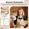 2 шт. Утолщенное кухонное полотенце для мытья посуды, Впитывающее и обезжиривающее, Двойного назначения для влажной и сухой уборки