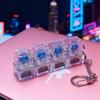 Silent Operation Light Up Keyboard Keychain Clickable Button Stress Relief Clicker  Decompression