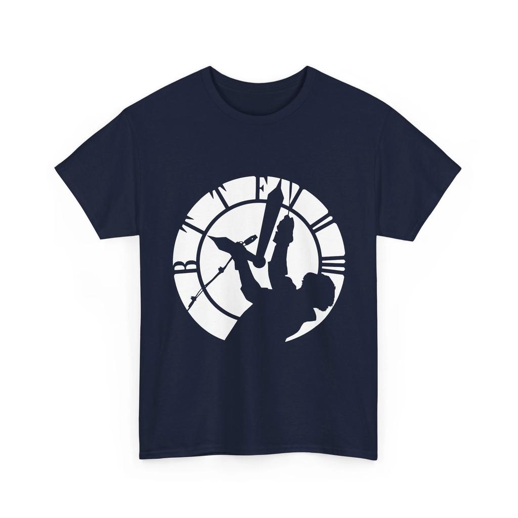 100% Cotton T-shirt Mens Tees Top Doc Brown at the Clock Tower in Back to the Future 100% cotton