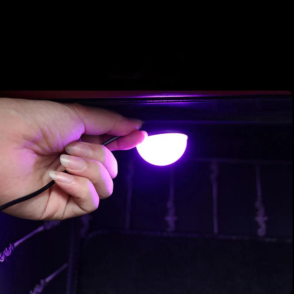 1 шт. Автомобильная светодиодная подсветка салона, фонарь для ног, USB-зажигалка, универсальная декоративная атмосферная лампа, одна с четырьмя ночниками