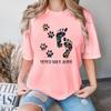 Never Walk Alone Cotton T-Shirt Short Sleeve Round Neck Women 2d Print Tops