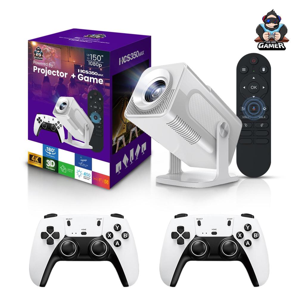 Игровой 4K проектор HCS350MAX с WiFi6+ и Android, Портативное устройство для домашней проекции