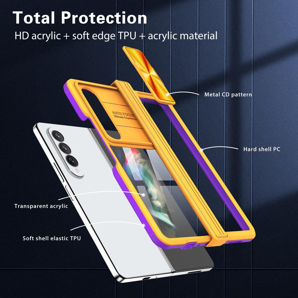 Противоударный защитный чехол для камеры Samsung Z Fold4, нескользящий чехол для телефона Samsung Galaxy Z Fold 4 5g Fold4 Zfold4