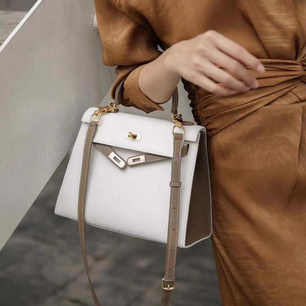 Классическая и атмосферная сумка / Новый стиль, модная и универсальная сумка через плечо на одно плечо, высококачественная ручная кожаная женская сумка