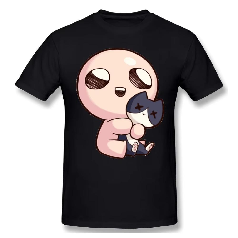 Кавайная одежда The Binding of Isaac Милый персонаж Футболка с кошкой Гаппи Смешные топы Унисекс Повседневные топы Аниме-футболка Ropa Hombre