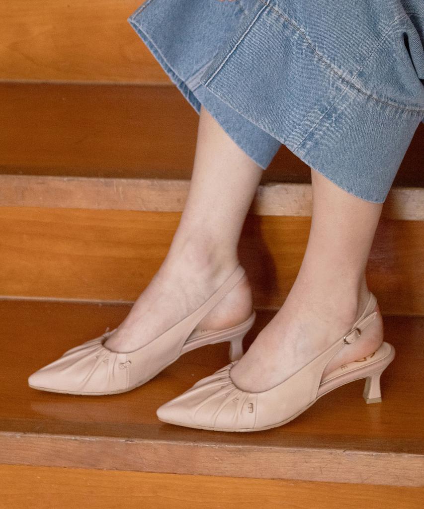 Gisse Натуральная кожа Jardin Сборчатый Slingback Gis-45238