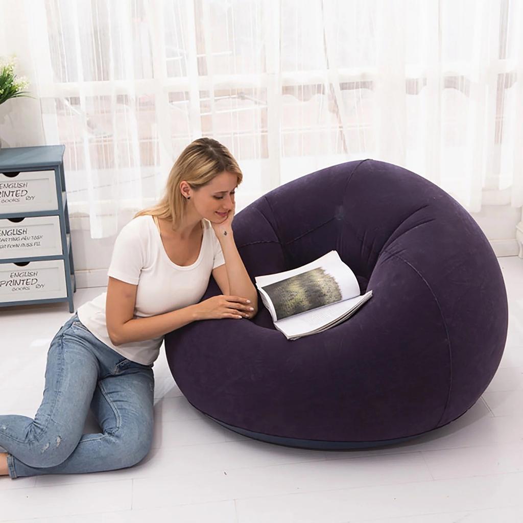 Inflatable Lazy Sofa Chair Plush Portable Leisure Inflatable Bed