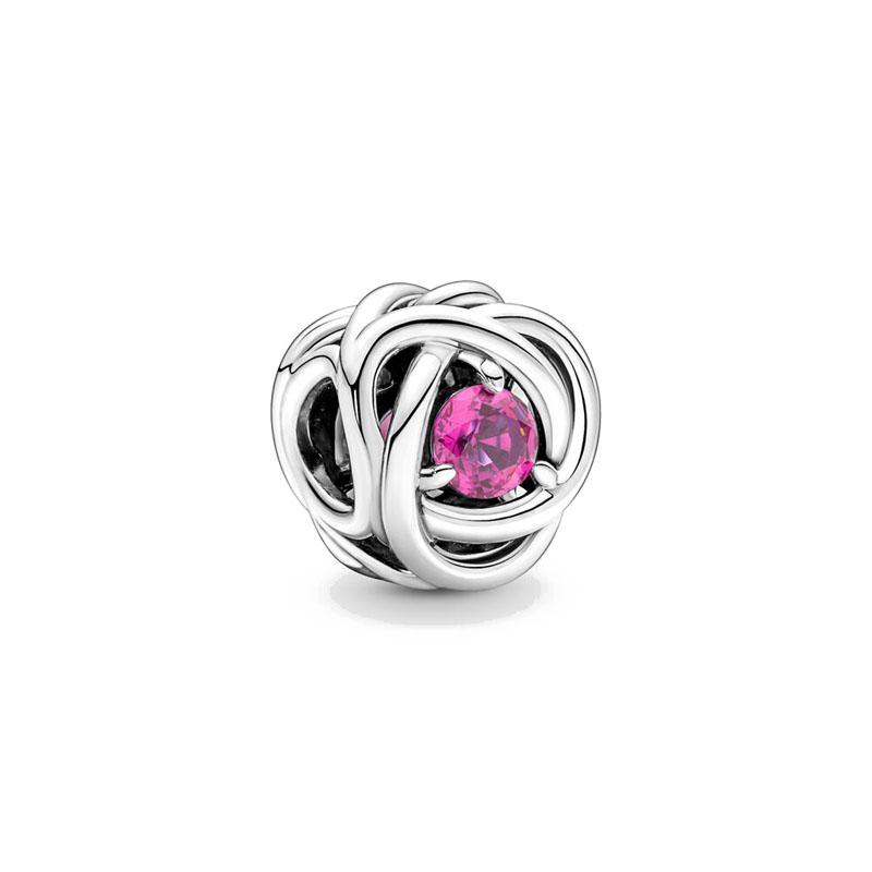 New 925 Silver Twelve Month Birthday Stone Pendant DIY Beads for European Bracelet Jewelry