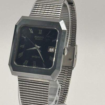 Б/У [Батарея заменена] Рабочие часы RADO Мужские с датой Кварцевые Серебристый Черный