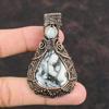 Pinolith Jasper Pendant Copper Wire Wrapped Gemstone Pendant Handmade Designer Pendant Rainbow Moonstone Jewelry Gift For Her Copper Jewelry