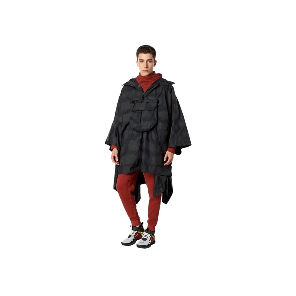 Nike Solid Color Outdoor Casual Hooded Long Sleeve Cape Men Outerwear Black DD6579-010