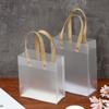 PVC Decor with Handles Frosted PP Bags Gift Wrapping Package Translucent Tote