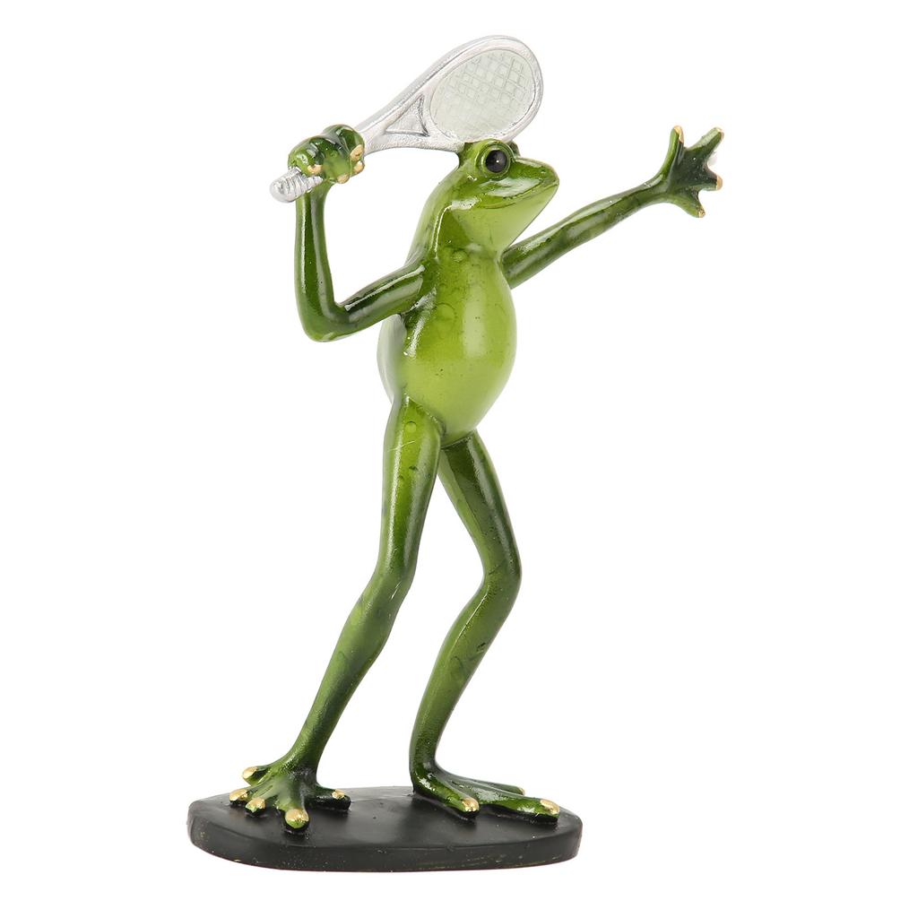 Статуя лягушки смола спортивная лягушка фигурка декор скульптура статуя ремесла для улицы сад патио газон бонсай крыльцо игра