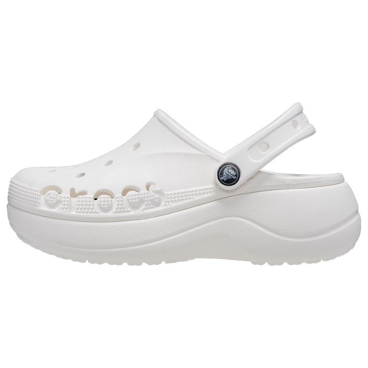 Crocs Baya Platform Clog EVA Non-Slip Wear-Resistant Cloud Shoes Women Clogs White 208186-100