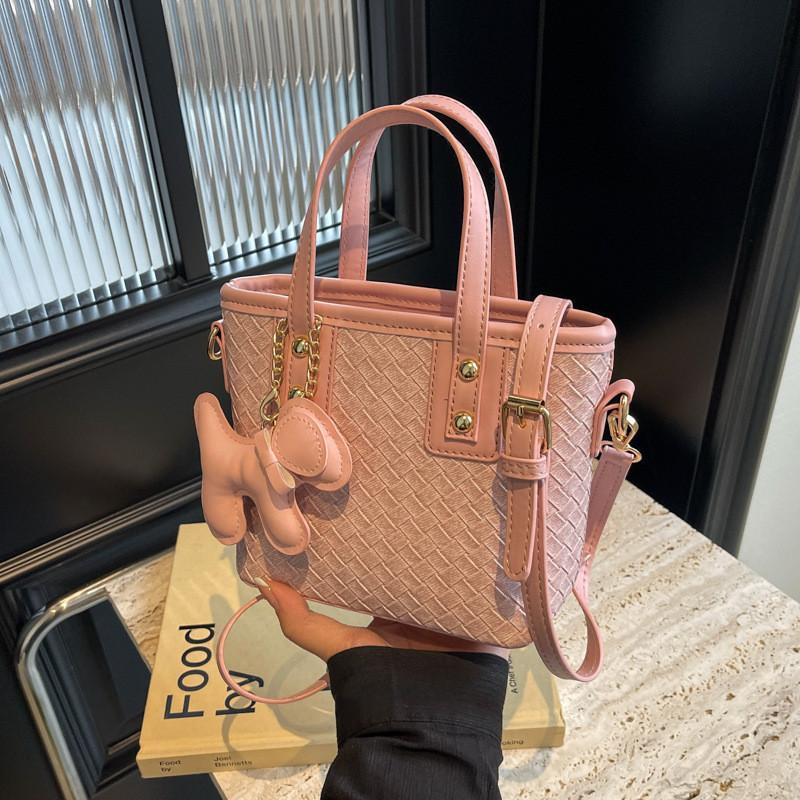 IELGY Fashionable Versatile Portable Bucket Bag, Retro High-end Shoulder Commuter Messenger Bag