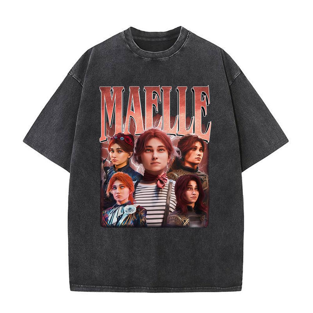 Esquie Game Clair Obscur Expedition Washed T Shirts Men Women Clothing Fashion Retro Oversized ONeck Short Sleeve Tshirts