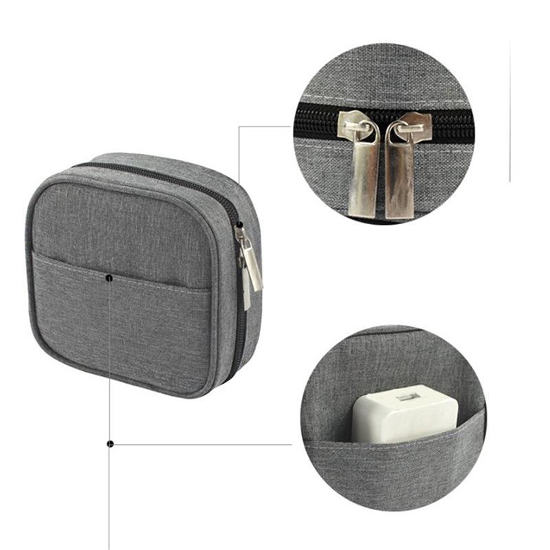 Мини квадратная цифровая сумка для хранения адаптер кабель питания для передачи данных наушники мышь портативный водонепроницаемый чехол-органайзер для дома дорожная сумка