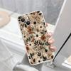 Чехол для мобильного телефона ретро цветочная аппликация Apple 17Pro прямой край силиконовый iPhone16 матовый мягкий чехол