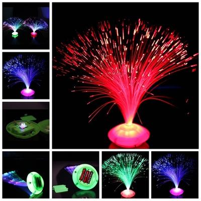 Красочный ночной светильник изменяющий цвет из оптического волокна для домашнего декора