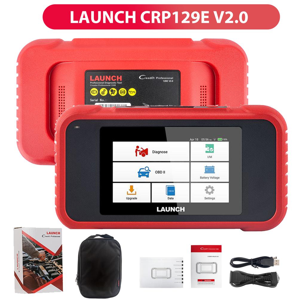 LAUNCH CRP129E V2.0 2025 OBD2 Scanner 12 Reset ABS SRS Transmission Engine Code Reader Lifetime Free Update Diagnostic Scan Tool