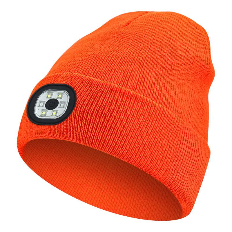 LED Beanie with Light Unisex Warm Winter Hat Unisex LED Hat with Flashlight Beanie Hat Flashlight Fishing Camping Night Hat