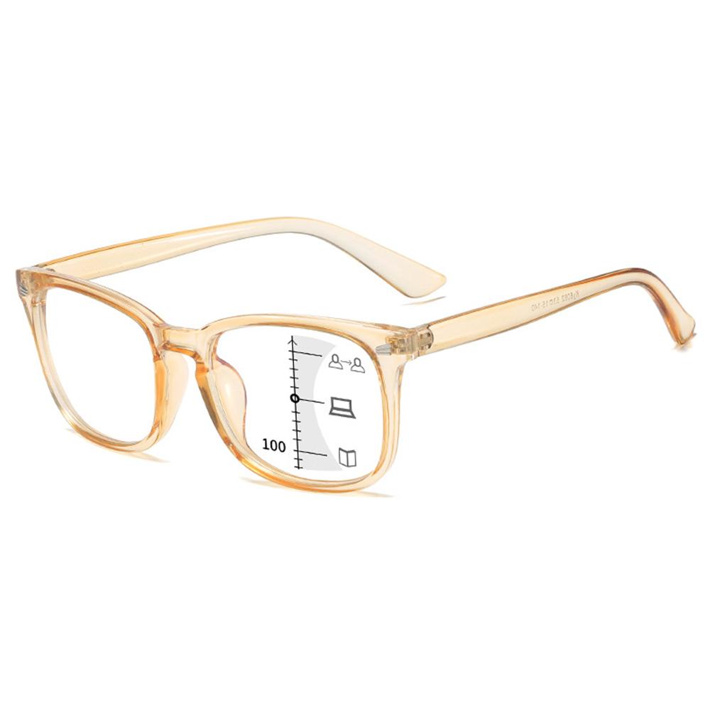 Multifocal Reading Glasses Readers Computer Anti Blue Light Ryrglasses Progressive Multifocus Eyewear for Women Men Square
