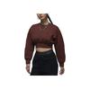 Basketball Cropped Pullover Sweatshirt Women Tops Dark-Red FV7153-231