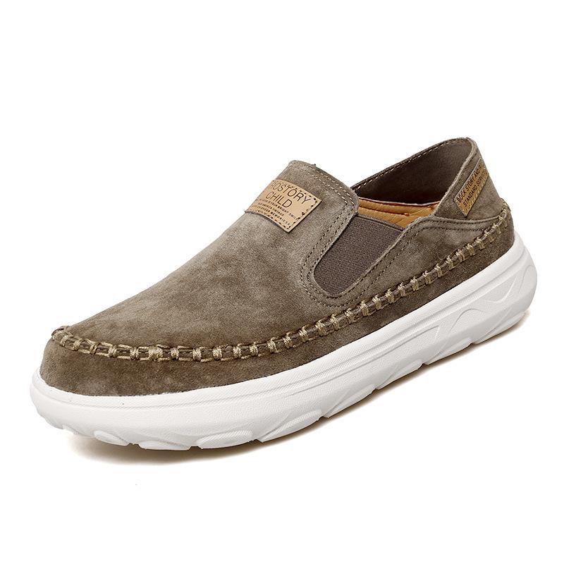 38-47 Мужская повседневная обувь Новые низкие туфли из свиной кожи первого слоя большого размера для мужчин Персонализированные ленивые туфли для мужчин