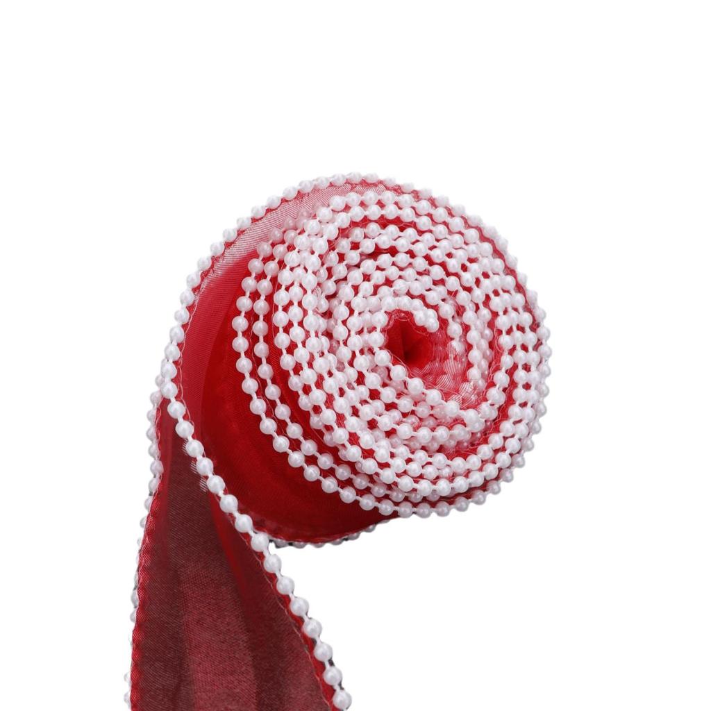 Лента из жемчужной ткани с хвостом рыбы шириной 4 см для украшения цветов и коробок для тортов своими руками