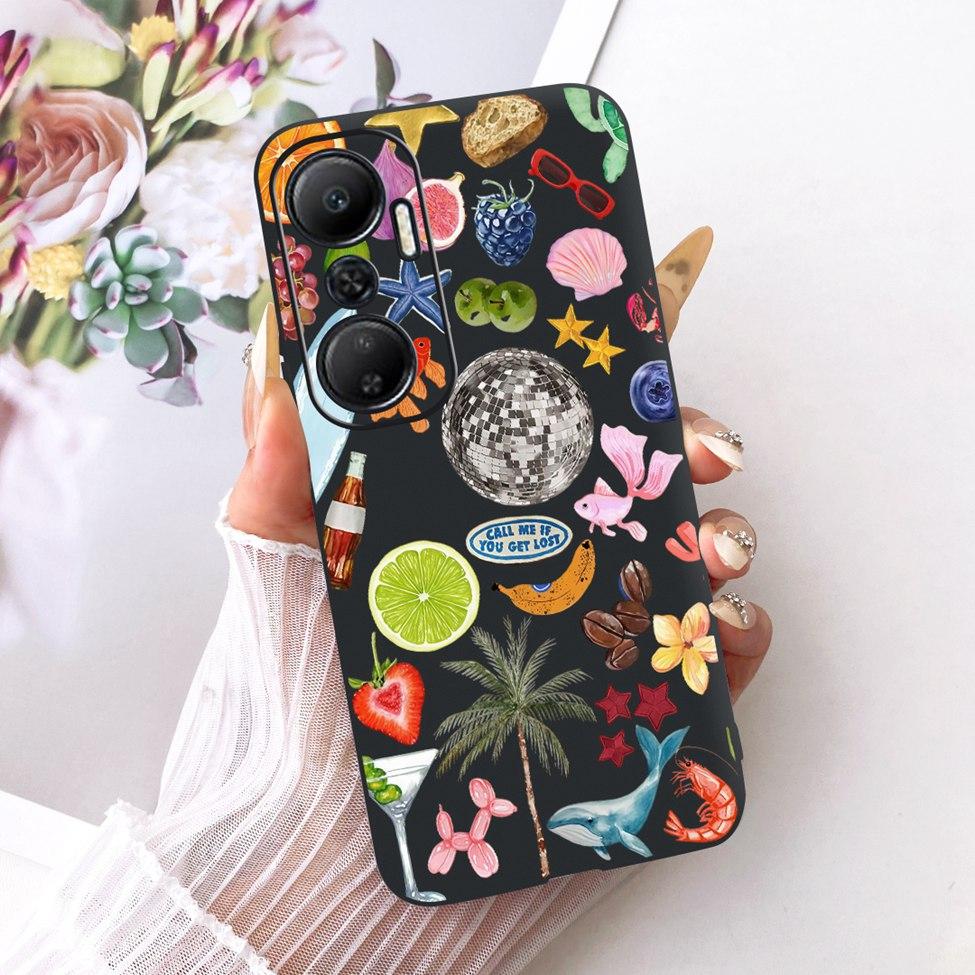 Case For Infinix Hot 20 4G Cover Cute Cat Fashion Butterfly Painted Casing For Infinix X6826 X6826B X6826C