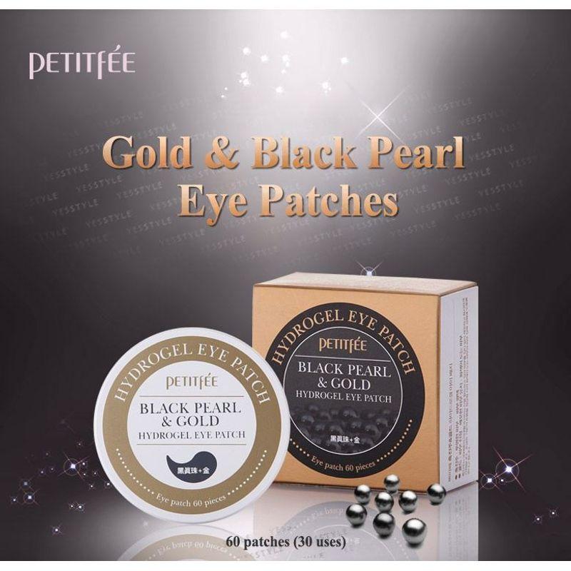 Petitfee Черный жемчуг и золото Патчи для глаз 60 шт.