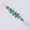 Classic Top Grade Qualite 100% Natural Chrysoprase Mix Shape Ethnic Style Handmade Jewelry 925 Steling Silver Plated Bracelet 6-9" WSJ-5167