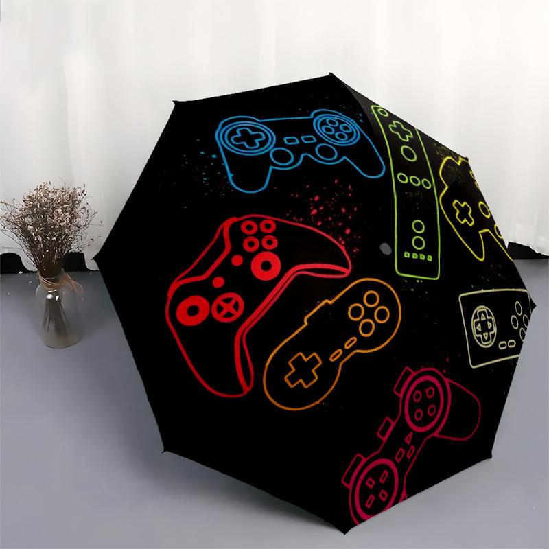 1pc Video Game Controllers Umbrella with Plastic Handle,Suitable for All Seasons Home Travel Outdoor UmbrellaDD473