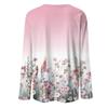 Women's Loose Casual Leisure Long Sleeve Round Neck Printed T-shirt